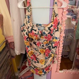 Torrid floral swimsuit, size 3